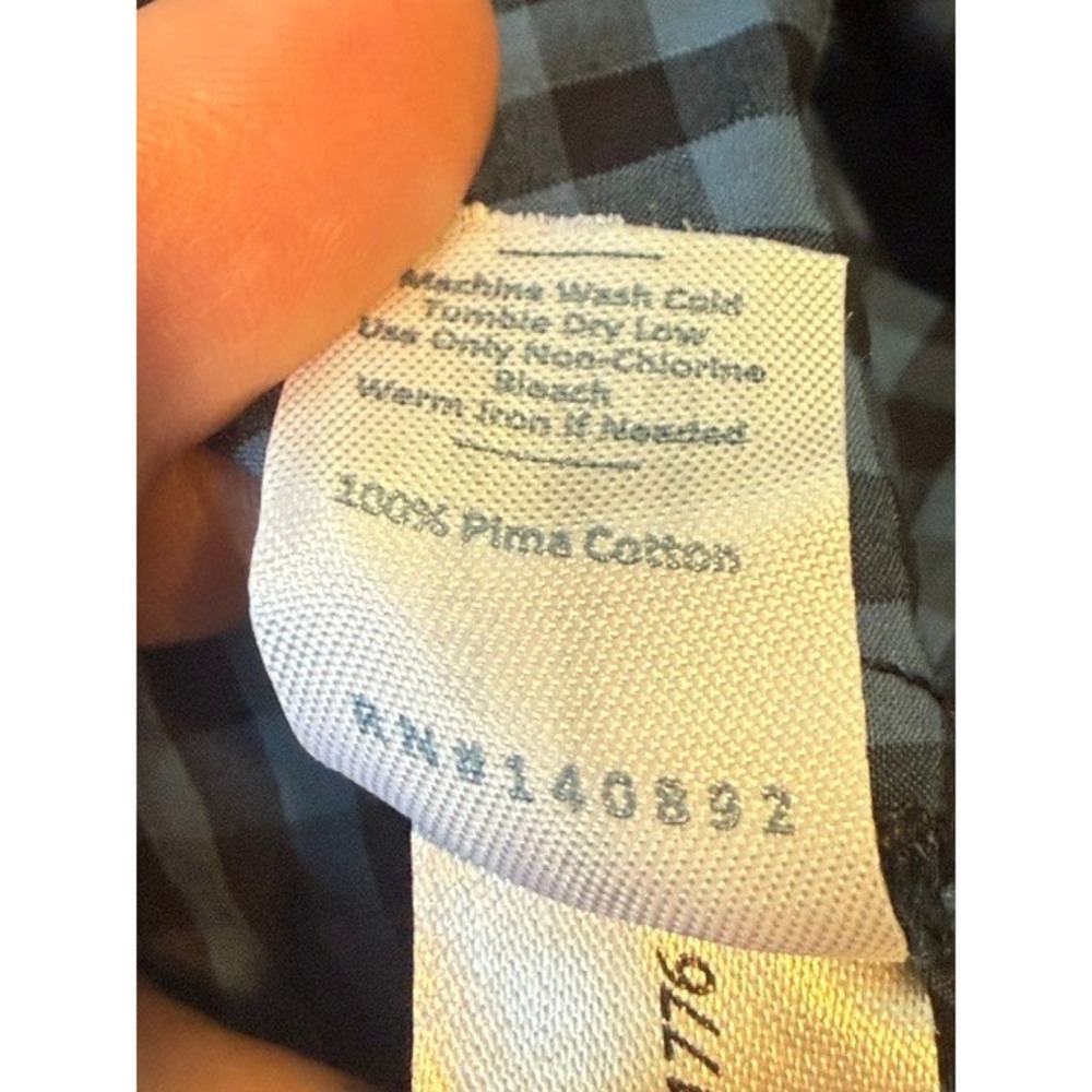 Marine Layer Demi Poplin Midi Dress Medium Blue Gingham Pima Cotton NWT - Picture 12 of 13